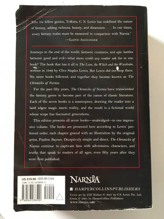 Las crónicas de NARNIA libro - $8 (Queens)63471238563201122