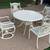 Patio Set Outdoor Furniture Hanamint Turin 4 Seat Heavy Cast Aluminum Dining Set 6 thumbnail