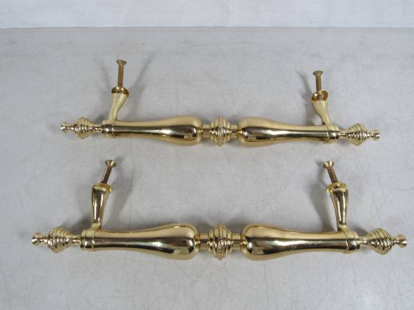 Large Heavy Solid Brass Vtg Cabinet Door/Drawers Pull Handles 13 5/8" 1