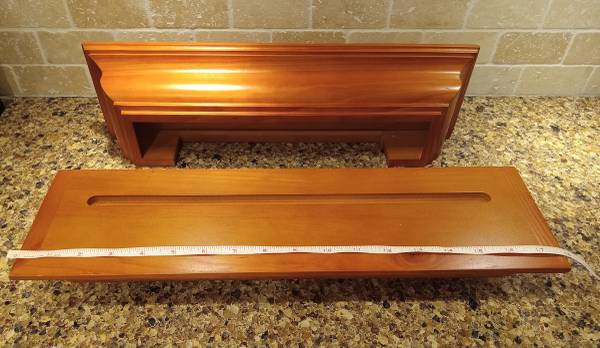 Wooden Floating Shelf w plate groove 1