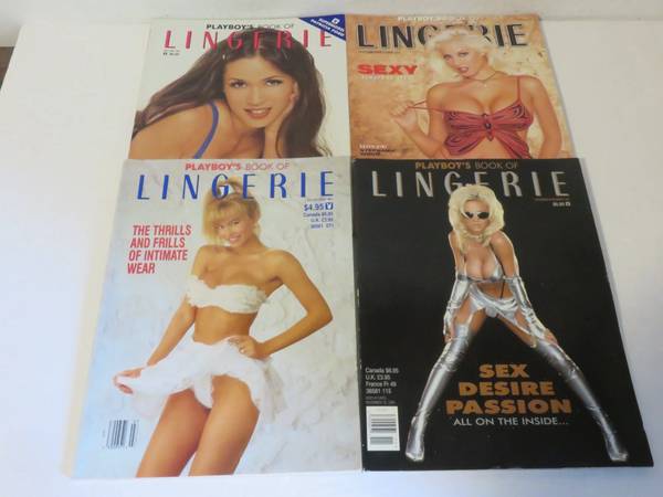 PLAYBOY MAGAZINE RUN LOT OF 4 LINGERIE BOOKS 1