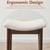 NEW Vanity Stool with Saddle Cushion, 18 Inch  BEIGE 5 thumbnail