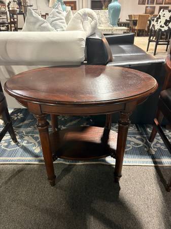 South Cone Oval Occasional Table with Shelf 1