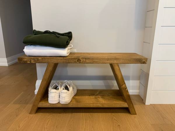 Solid Wood Bench 1