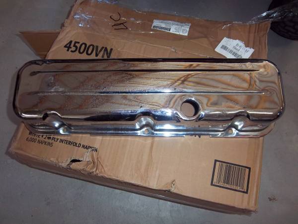 Used Chrome Valve Cover (1) For B.B.Chevrolet 396-454 1