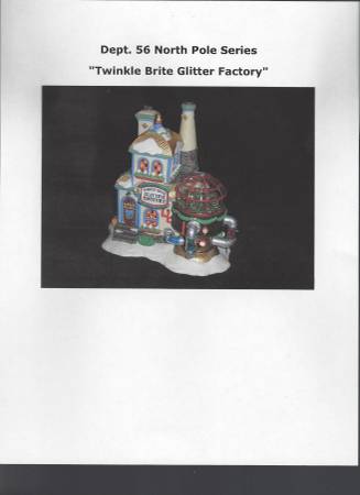 Dept 56 North Pole Series - Twinkle Brite Glitter Factory 1
