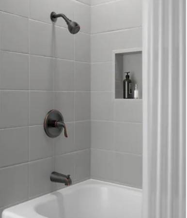 Project Source Dover Oil Rubbed Bronze 1-handle Single function 1