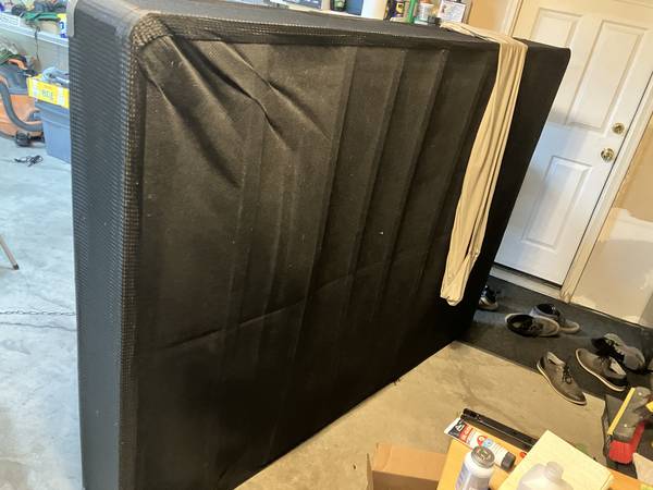 Queen Boxspring with beige cover 1
