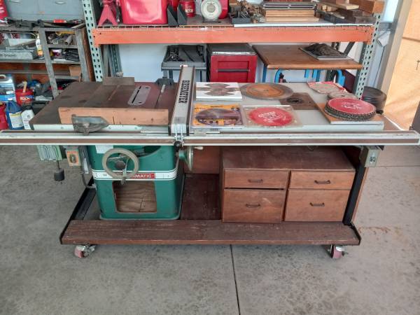 Powermatic Model 66, 10″ Tilting with Custom Built in Rockwell ½” Rout 1