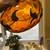 Amber Glass Globes w/Leaves Light Shade 7 thumbnail