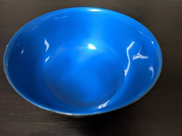 REED & BARTON 6.5"D Silverplate #1120 Electric Blue Bowl 1