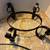 Demode Rustic 14" X 23 Inch Wrought Iron Stand With Oval Glass Bowl go 9 thumbnail
