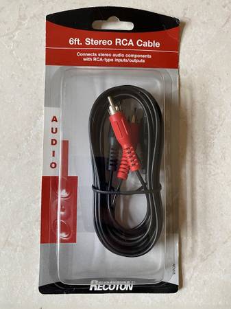 NEW--6 ft. Stereo RCA Cable 1