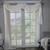 Vintage Sheer White With Green Leaves Scarf Valance $30 2 thumbnail