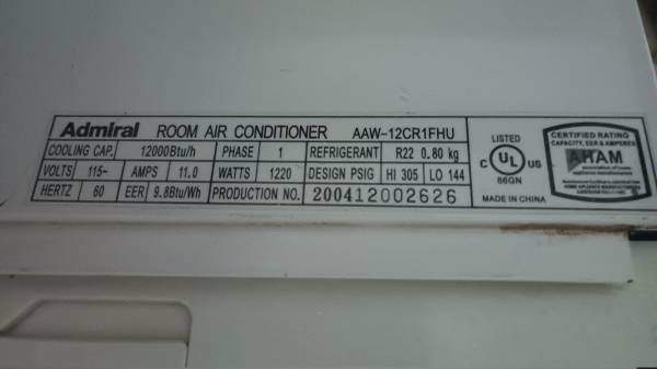 12,000 BTU Air conditioner 1