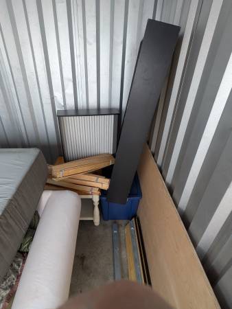 Black ikea bedframe with under bed storage 1