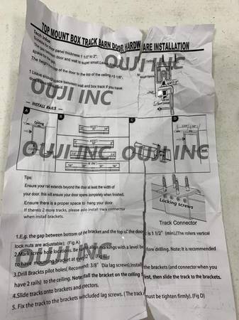 Barn door track kit-interior barn door hardware kit 1