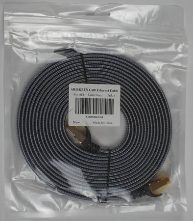 Ethernet Cat8 15ft flat Cable 40Gb Ariskeen 1