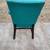 Square Back Upholstered Chairs Mid Century, 1Red, 1Turquoise $65 each 16 thumbnail