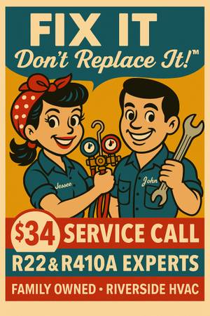 💥 $34 HVAC Service Call – FIX IT, Don’t Replace It!™️ | Family-Owned  1