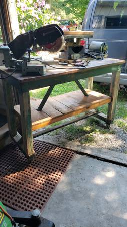 Rustic Industrial Workbench 1
