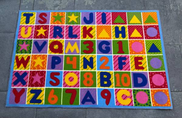 Reduced!  Children kids lettering & numbers  area rug 1