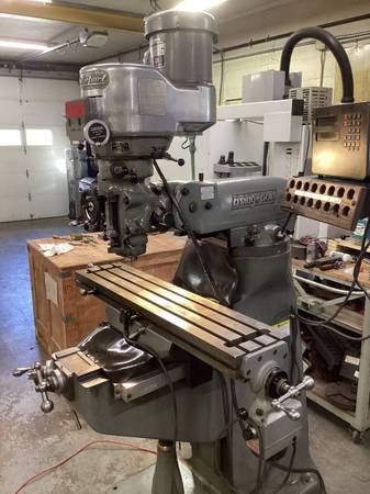Bridgeport Milling Machine w/power feed and DRO readouts 1