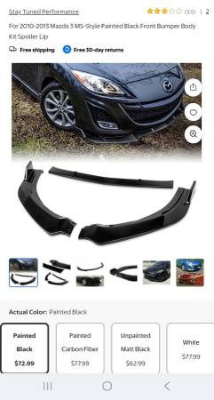 2nd Gen Mazda3 Chin Spoiler 1