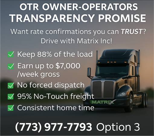 Owner-Operator Needed | Keep 88% Gross | Hazmat Preferred | No Forced 1