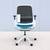Steelcase New Series 1 Ergonomic Office Chair in Blue Fabric and Mesh 12 thumbnail