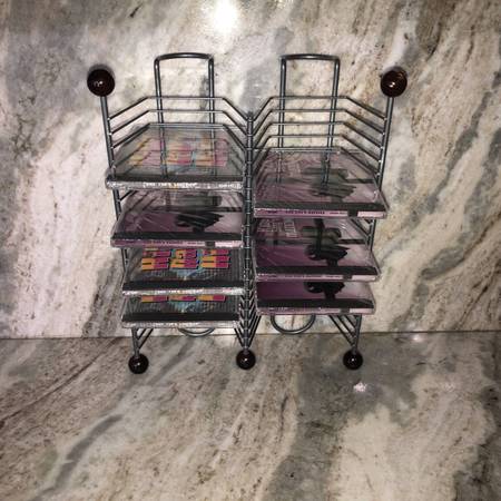 CD DVD Blu Ray Disc Holder Organizer 40pc with hardwood knobs 1