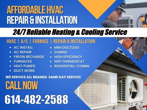 💥⭐ AFFORDABLE HEATING & COOLING- ✅HVAC/AC INSTALLATION & REPAIR 1