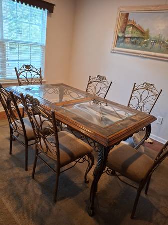 Kitchen Dining Set with 6 Chairs 1