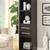 Bookcase/book case/shelf bookshelf w 2 drawers cappuccino finish NEW 2 thumbnail