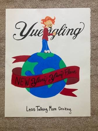 Vintage Yuengling Advert Original Art - 20x25" - Pennsylvania Brands 1