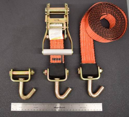 Car hauler  flatbed ratchet straps and enclosed hauler 1