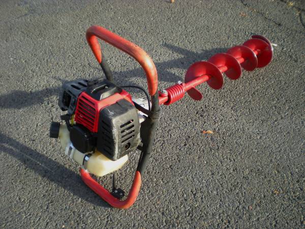 Earthquake post hole digger/ planter /earth auger w/2 bits 1