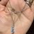 Brand New 14K White Gold Necklace with Natural Blue Topaz Stones 15 thumbnail