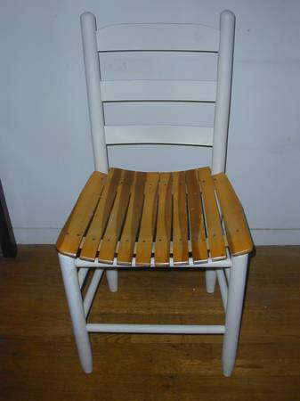 Wooden Ladder Back Chair with Slat Seat 1