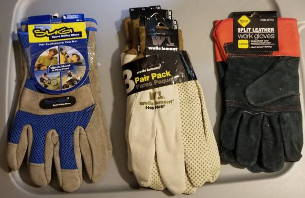 3 PAIRS BRAND NEW WORK GLOVES,DIFFERENT BRANDS 1