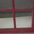 Rustic painted red frame windowpane window wall hanging mirror 28"x25" 6 thumbnail