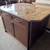 58"W Dark Brown Harlan Cabinets Kitchen Island W/ Granite Top Used 3 thumbnail