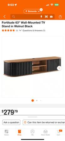 Wall Mounted TV Stand 1
