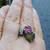 Gothic Natural Raw Crystal Tourmaline Ring, Silver, one of a kind 4 thumbnail