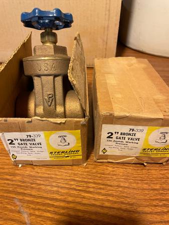 NIB 2" Bronze Gate Valves 1