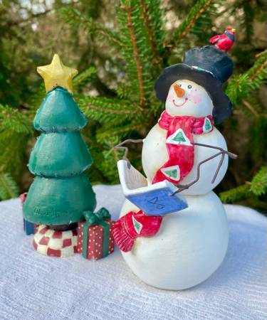 Snowman & Christmas Tree Figurine 1