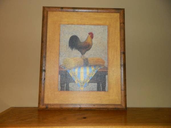Framed Rooster Print 1