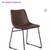 Modern Brown Faux Leather Side Chair – Sturdy, Stylish & Like New 2 thumbnail