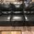Black leather reclining couch 1 thumbnail