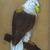 American Bald Eagle Reverse Painting on Glass by Sharon Adkison - 1980 4 thumbnail